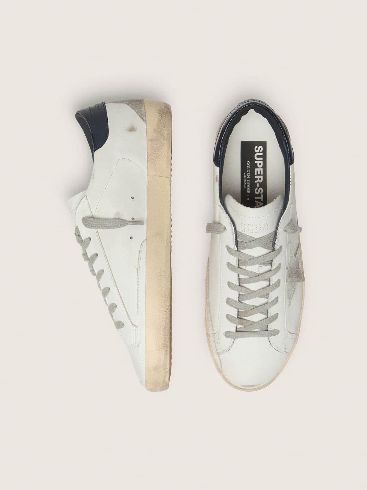 Super-Star homme avec étoile en daim et contrefort bleu